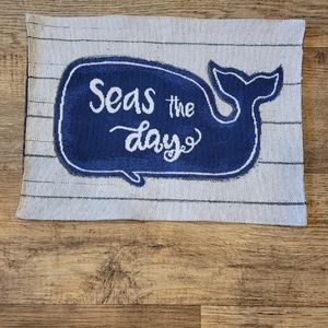 Set of 6 SEAS THE DAY Tapestry Coastal Beach House Placemats